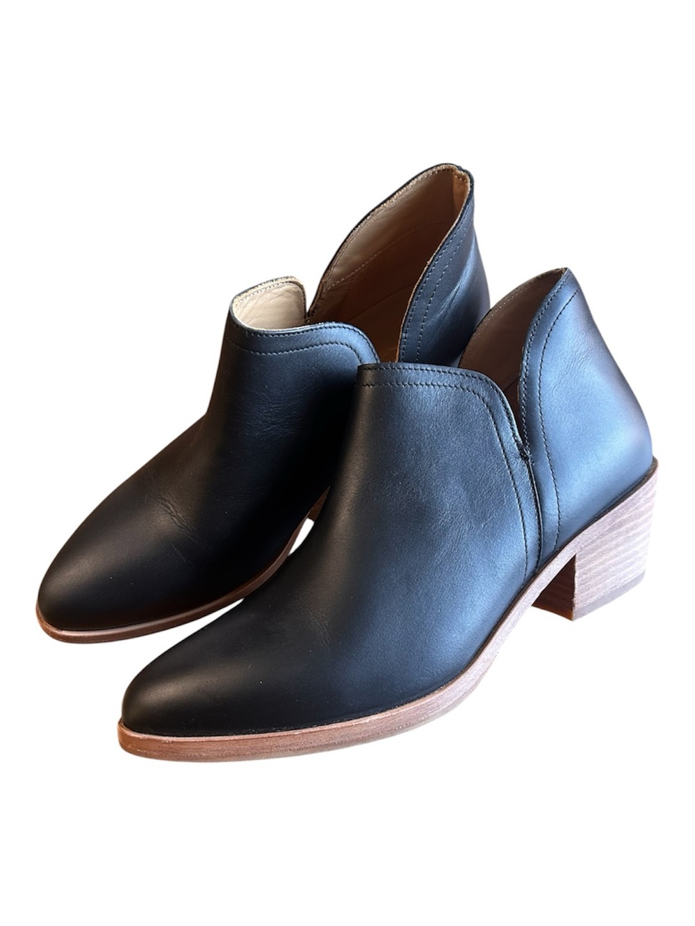 Nisolo Mia Everyday Ankle Booties in Black Leather Size 9.5